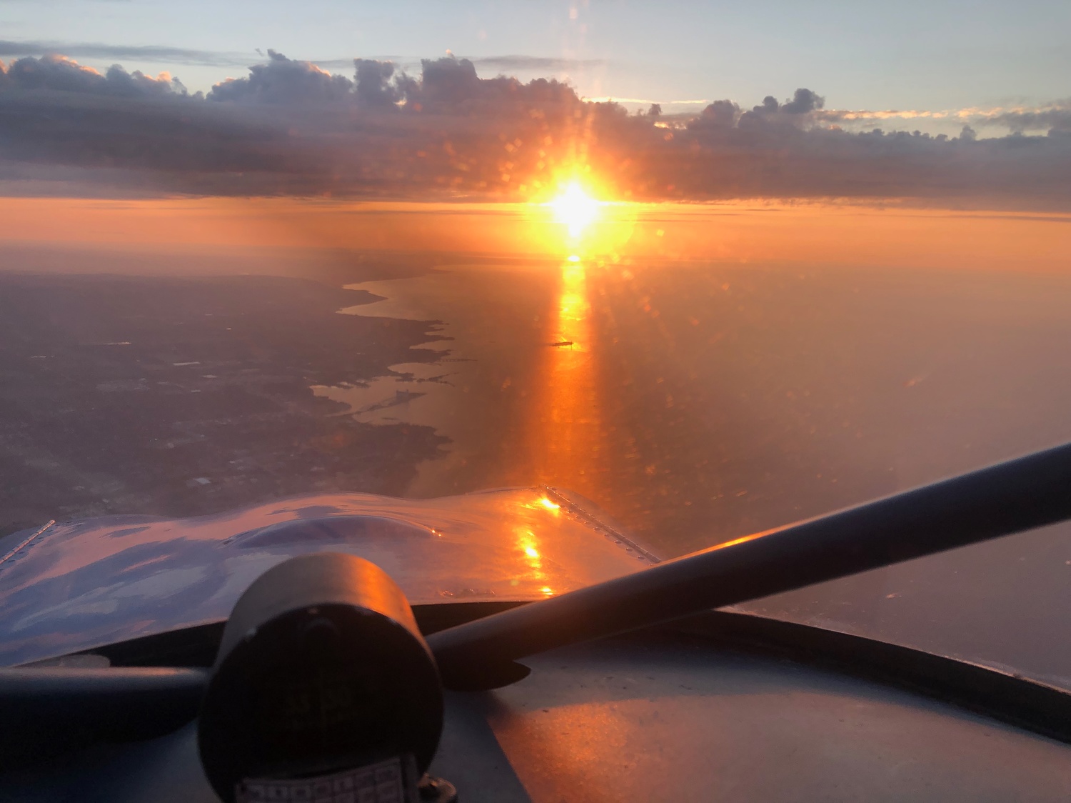 Sunset over Georgian Bay in the vicinity of Blue Mountain, Ontario in 2022. 